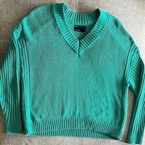 ASOS Teal V-Neck Ribbed Sweater